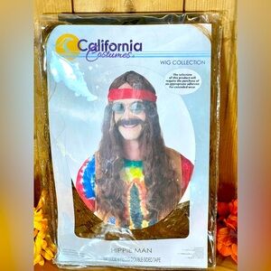California Halloween Costume Men’s Brown Wig & Mustache